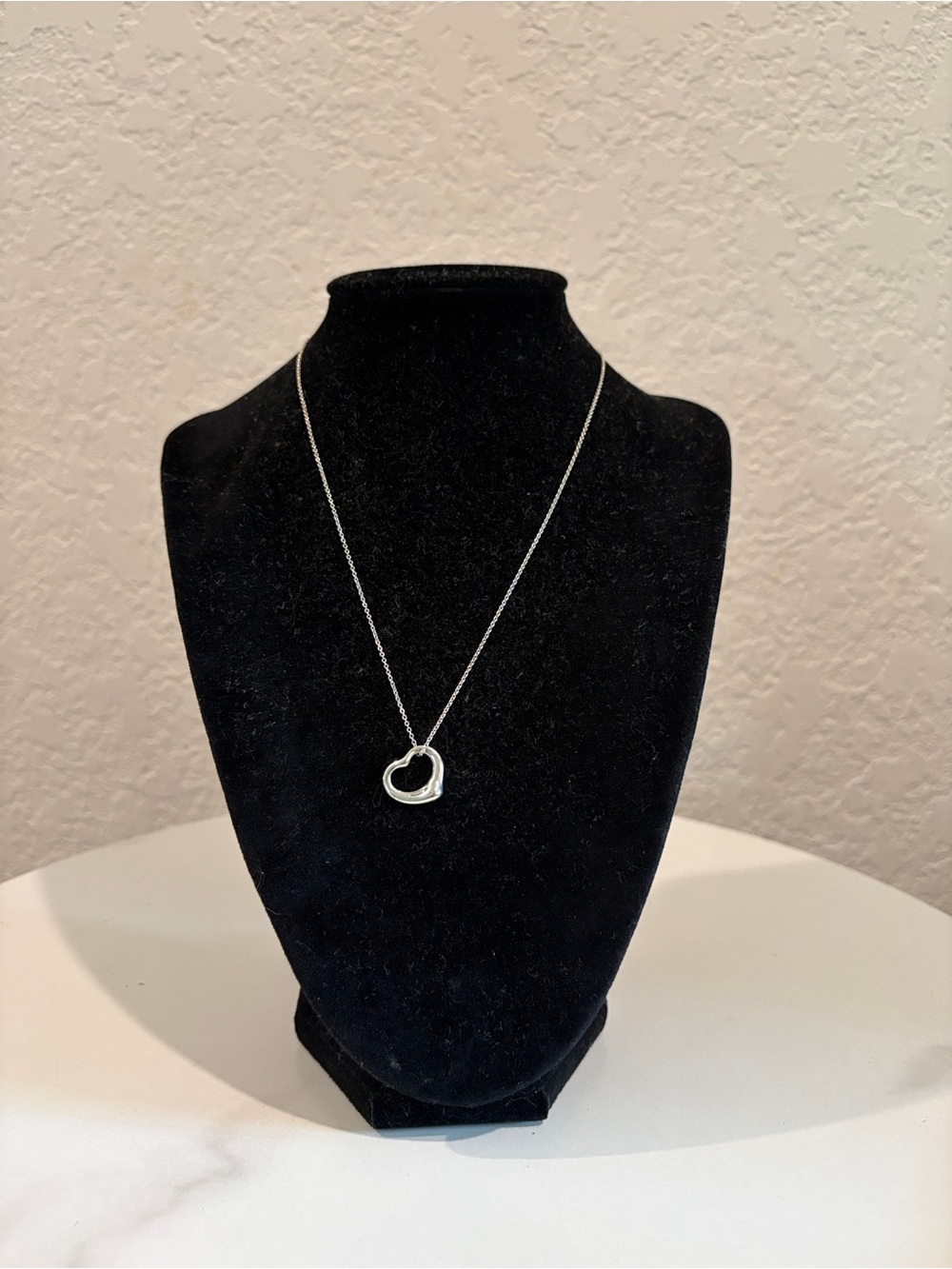 Tiffany & Co. Necklace Open Heart Peretti Pendant 925 Silver Necklace